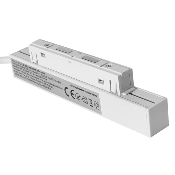 Zasilacz do szyn magnetycznych 60W biały 1331 - Decorativi