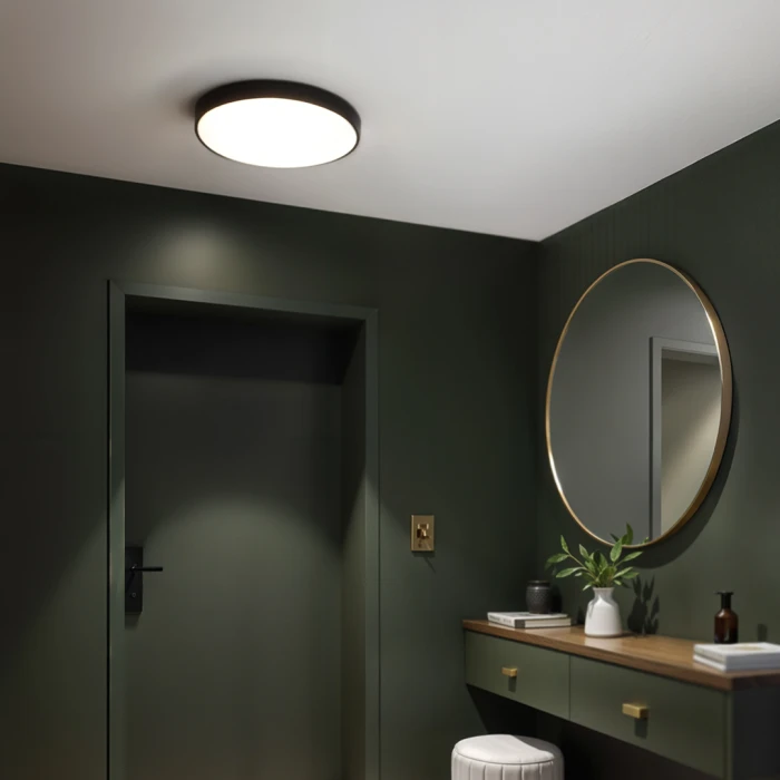 Plafon natynkowy LED 50cm okrągły 50W 3000K czarny 1312 - Decorativi