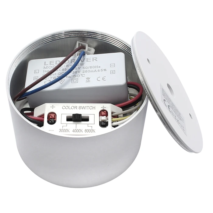 Decorativi Oprawa sufitowa LED 9W CCT 3000K-6000K biała IP54 1404