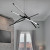 Lampa ultra nowoczesne na pilota LED wisząca czarna 64W 613 - Decorativi
