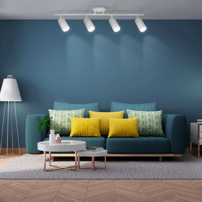 Listwa sufitowa z ruchomym reflektorem szyna 4xGU10 biała 378 - Decorativi