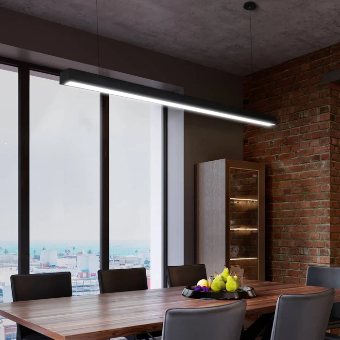 Lampa nowoczesna zwis linia 120 cm LED 40W czarna 4000K 381 - Decorativi