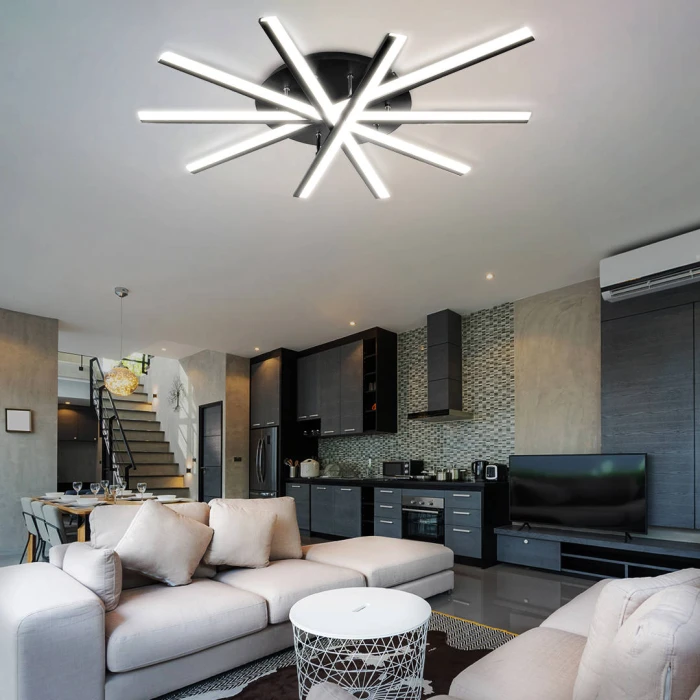 Lampa sufitowa designerska gwiazda LED 80W na pilota 405 - Decorativi