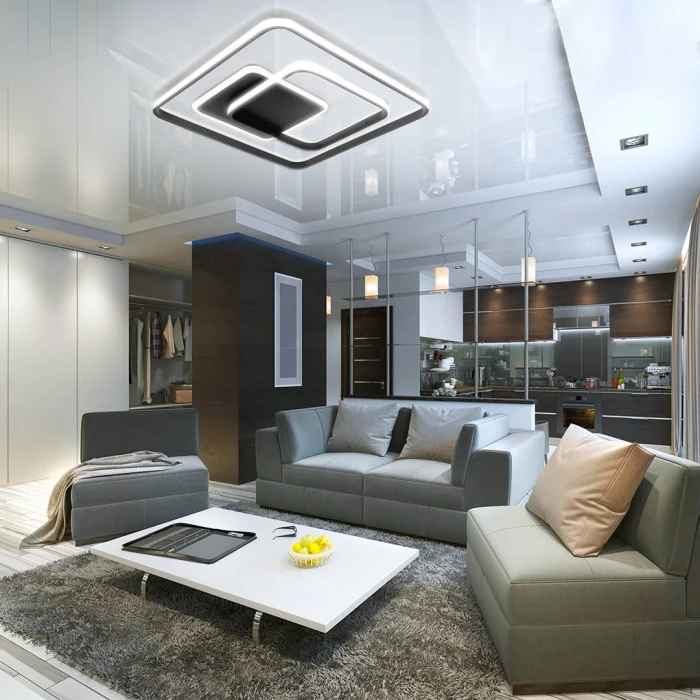Lampa LED sufitowa Kwadraty Designerska na pilota 88W  411 - Decorativi