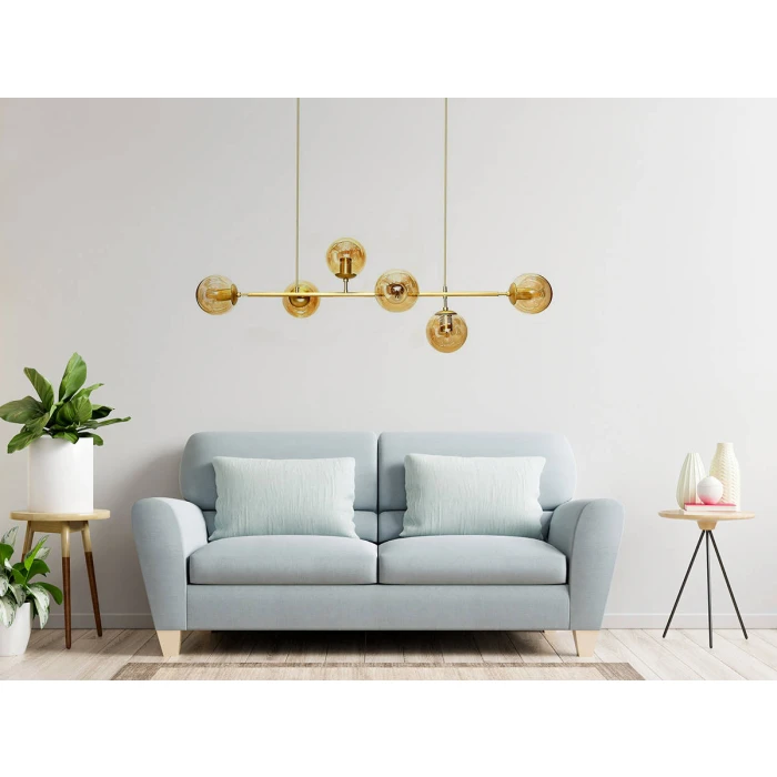 Piękna złota lampa dekoracyjna do salonu loftowego E27 - Decorativi