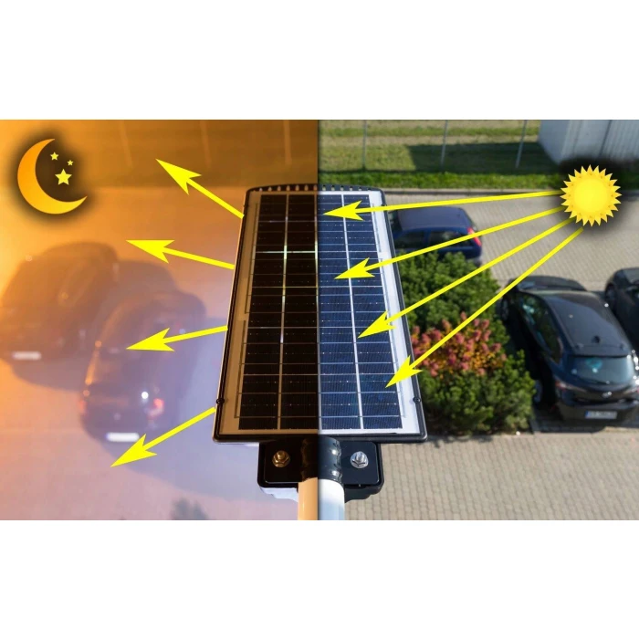 Lampa Solarna Uliczna Latarnia LED mocna 360W + Pilot Uchwyt 298 - Decorativi