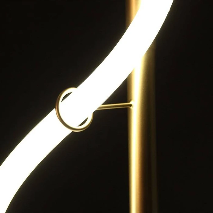 Lampa  designerska złota na pilota Snake LED wężyk 21,5W 607 - Decorativi