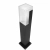 Słupek ogrodowy premium  aluminium + poliwęglan czarny IP65  E27 HUBERT 1758 - Decorativi