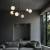 Lampa sufitowa Belgrado 6xG9 czarna + białe kule 1245 - Decorativi