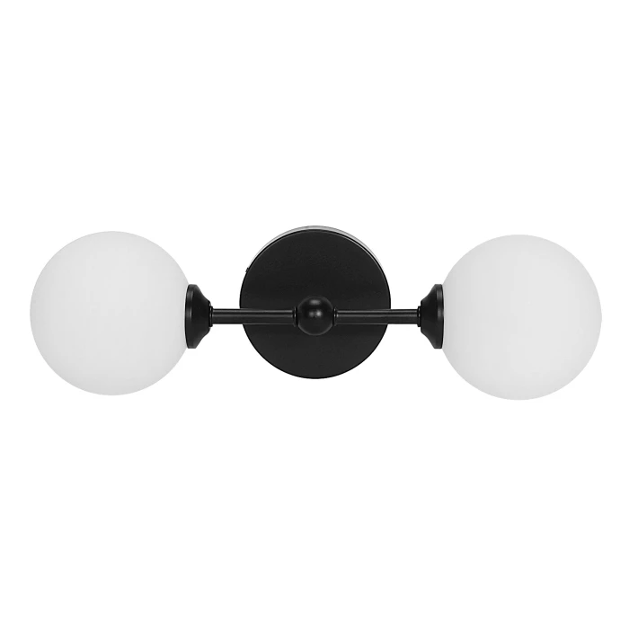 Kinkiet Belgrado + Kule białe  2xG9 czarny 1243 - Decorativi