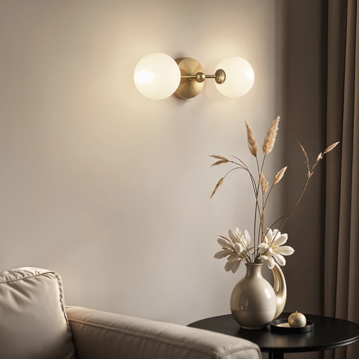 Kinkiet Belgrado + Kule białe 2xG9 złoty 1244 - Decorativi