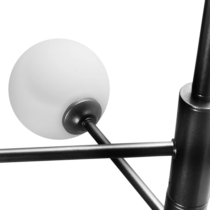 Lampa sufitowa Belgrado 6xG9 czarna + białe kule 1245 - Decorativi