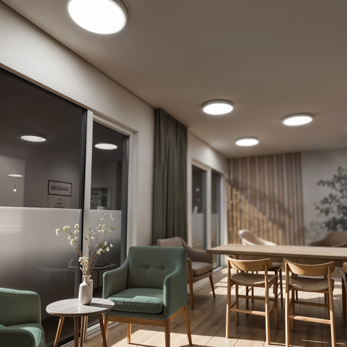 Plafon natynkowy LED 40cm okrągły 40W 3000K biały 1316 - Decorativi