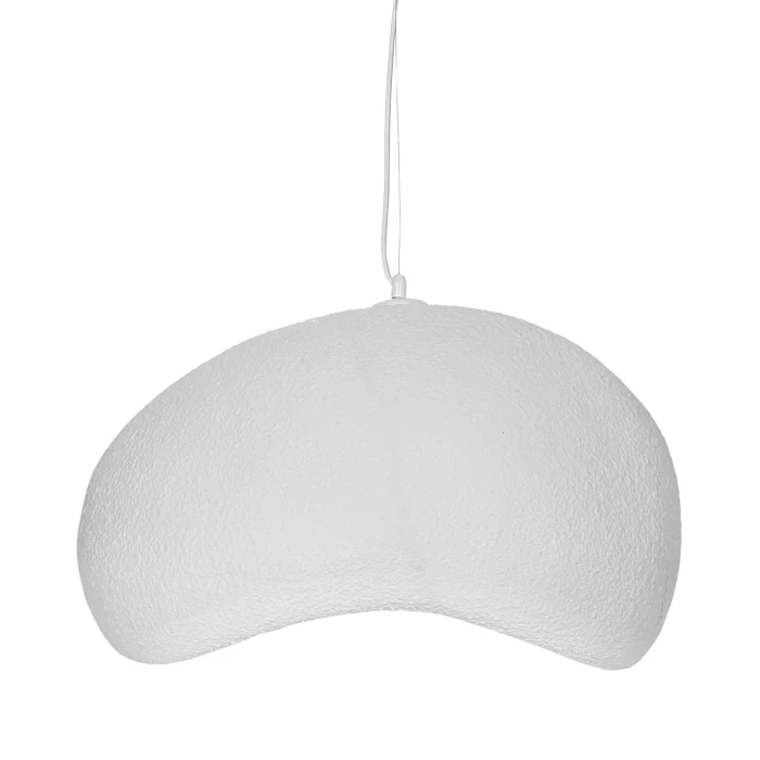 Lampa wisząca ROSTIA 48cm E27 biała struktura 1366 - Decorativi