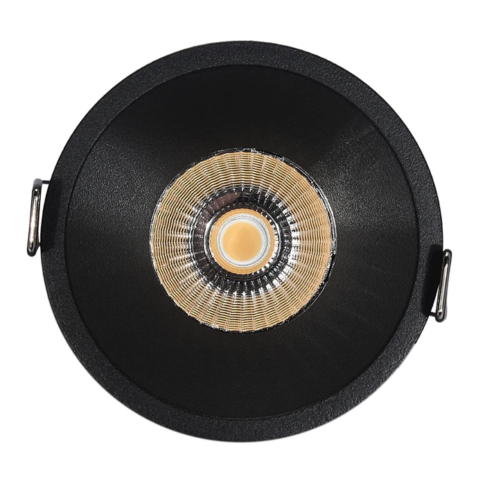 Oprawa wpuszczana łazienkowa czarna IP44 6W 3000K 1383 - Decorativi