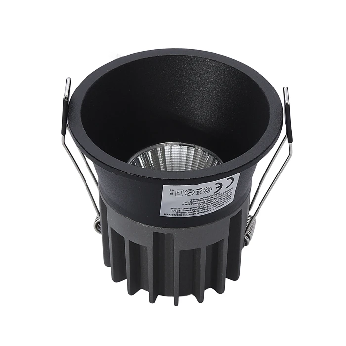 Oprawa wpuszczana łazienkowa czarna  IP44 6W 4000K 1384 - Decorativi