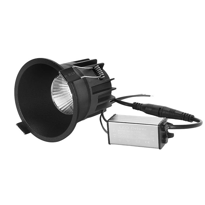 Oprawa wpuszczana łazienkowa czarna  IP44 6W 4000K 1384 - Decorativi
