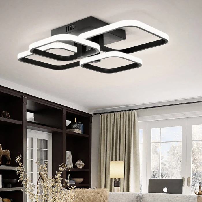 Lampa dekoracyjna 4 kwadraty 72W + pilot 887 – Decorativi
