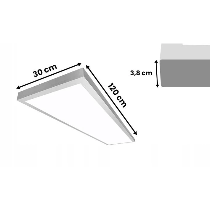 Panel Led 120x30 mocny 5200 lm natynkowy biały 40W 130 lm/W  953 - Decorativi