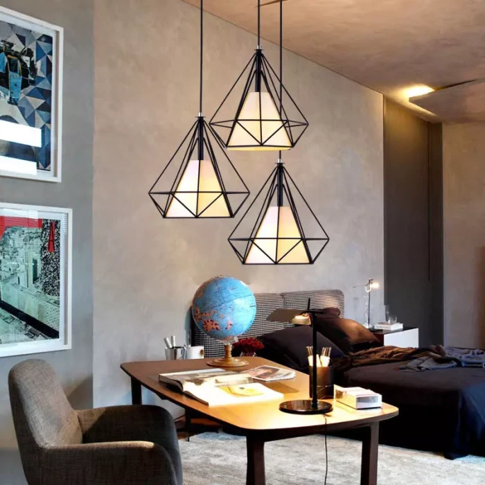 Lampa loftowa Diament okrągłe mocowanie świetna do salonu  3xE27 500 - Decorativi