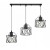 Lampa wisząca do salonu loftowa Brylant do jadalni czarny 3xE27 501 - Decorativi