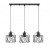 Lampa wisząca do salonu loftowa Brylant do jadalni czarny 3xE27 501 - Decorativi