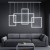 Lampa  designerska Prostokąty LED 75W biała 4000K 531 - Decorativi
