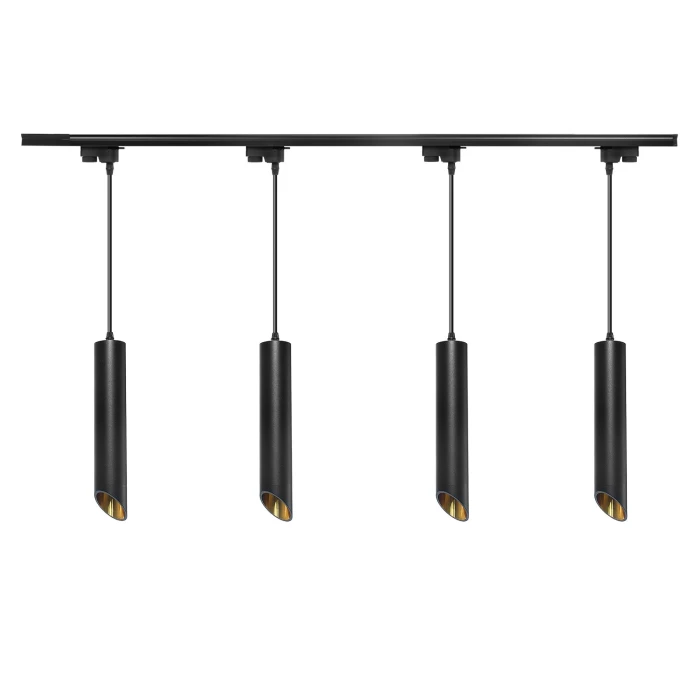 Lampa do szynoprzewodu wisząca czarno-złota GU10 30CM 371 - Decorativi