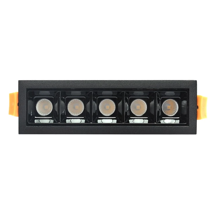 Lampa liniowa LED wpuszczana podtynkowa 10W 4000K czarna 581 - Decorativi