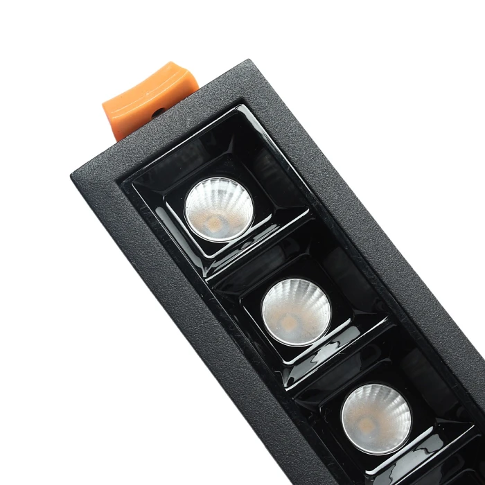 Lampa liniowa LED wpuszczana podtynkowa 10W 4000K czarna 581 - Decorativi