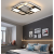 Designerska czarna lampa sufitowa na pilota do sypialni LED kwadraty 80W 442 - Decorativi