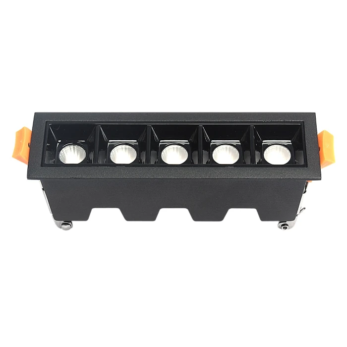 Lampa liniowa LED wpuszczana podtynkowa 10W 3000K czarna 582 - Decorativi