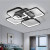Lampa Dekoracyjna do pokoju z pilotem 42W Czarna 4 Kwadraty 292 - Decorativi