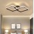 Designerska Lampa sufitowa na pilota LED kwadraty 42W Czarna 303 - Decorativi