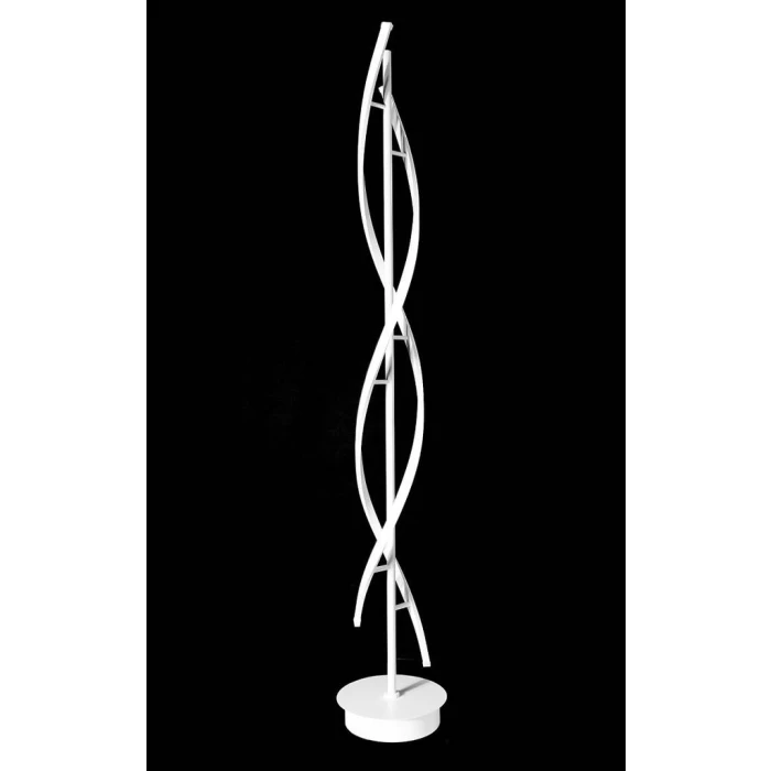 Designerska biała lampa podłogowa do salonu z pilotem LED 70W 403 - Decorativi