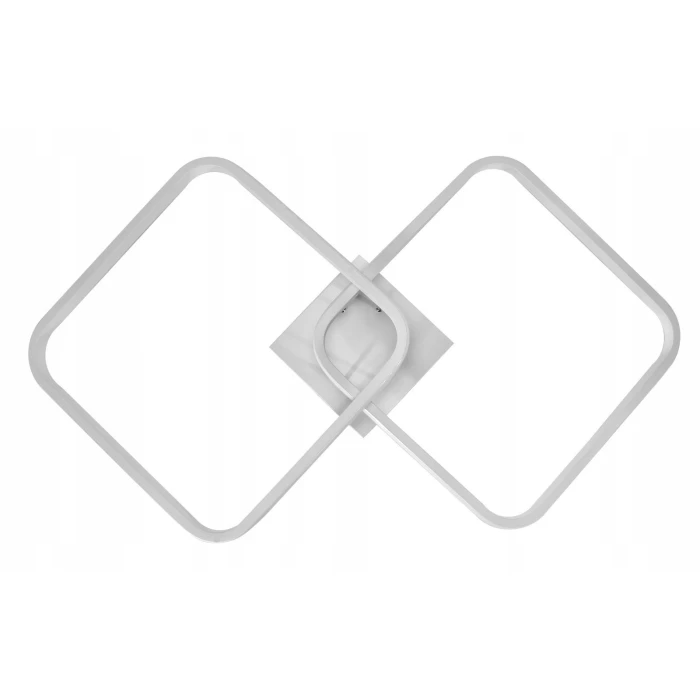 Designerska Lampa sufitowa na pilota LED  kwadraty 42W Biała 304 - Decorativi