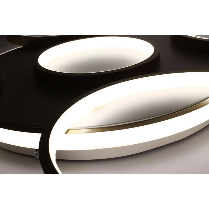 Duży plafon do salonu z pilotem okręgi LED  GIACOMMO 102W ZŁOTA 444 - Decorativi