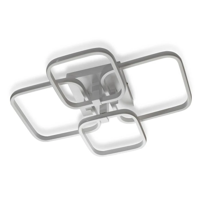 Lampa nowoczesna biała sufitowa z pilotem 42W 4 Kwadraty LED 454 - Decorativi