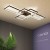 Lampa Sufitowa czarna innowacyjna LED do salonu 170W na pilota 145 - Decorativi