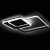 Lampa designerska LED z pilotem na sufit  czarna  72W LED 445 - Decorativi