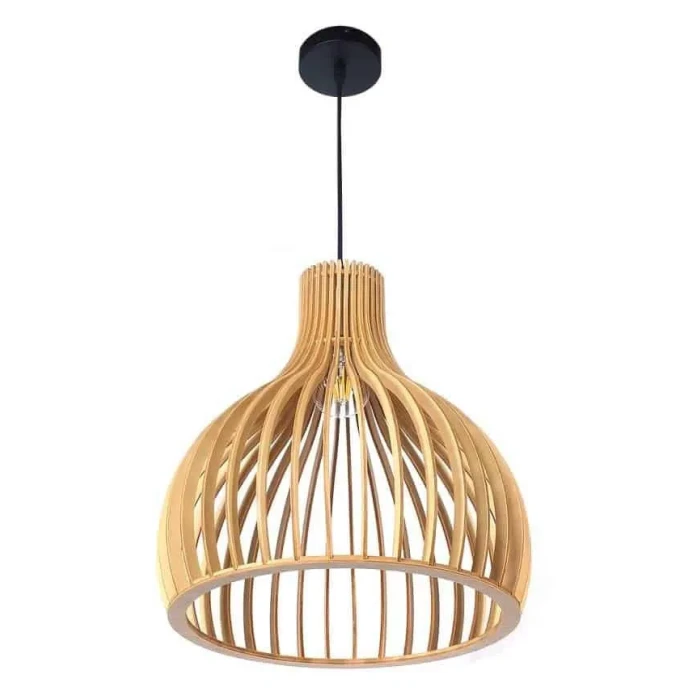Lampa designerska drewniana wisząca E27 565 - Decorativi
