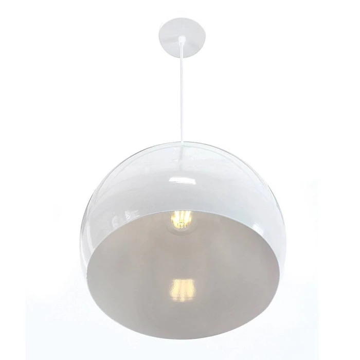 Lampa wisząca metal E27 biała 536 nowoczesna do kuchni 536 - Decorativi