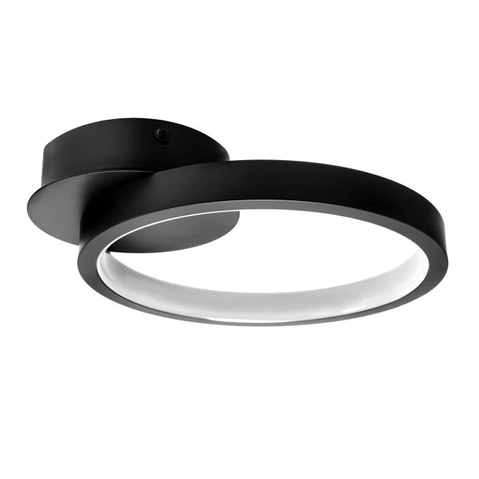 Designerski Kinkiet Led Okrągły Czarny 14W 4000K 396 - Decorativi