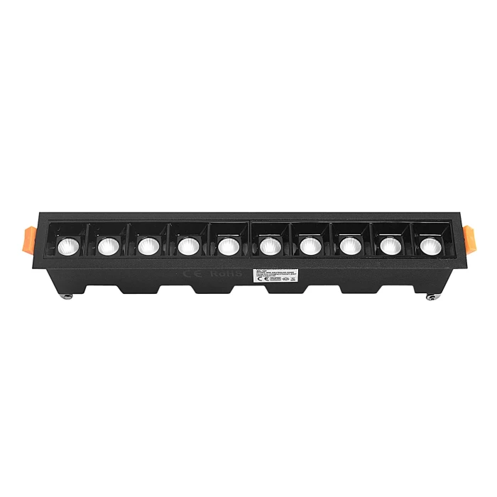 Lampa liniowa LED wpuszczana podtynkowa 20W 4000K czarna 587 - Decorativi