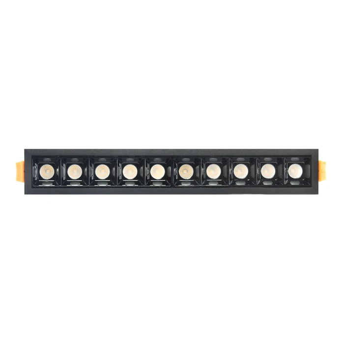 Lampa liniowa LED wpuszczana podtynkowa 20W 4000K czarna 587 - Decorativi
