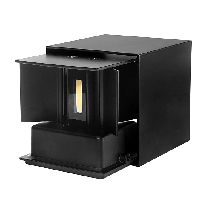 Kinkiet na ścianę LED kostka 6W 4000K z przesłoną czarny 597 - Decorativi