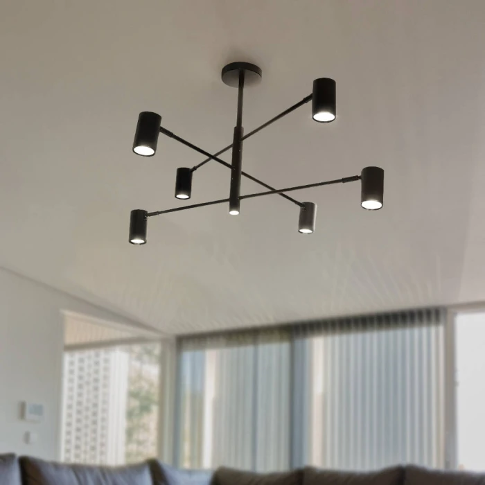 Lampa sufitowa SIENA 6 x spot czarny GU10 1118 – Decorativi