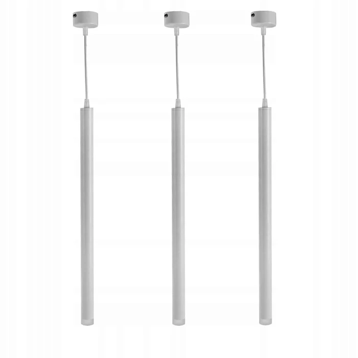 Lampa wisząca biała Sopel LED 50 cm nad blat do kuchni 249 - Decorativi