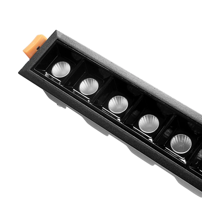 Lampa liniowa LED wpuszczana podtynkowa 30W 4000K czarna 589 - Decorativi