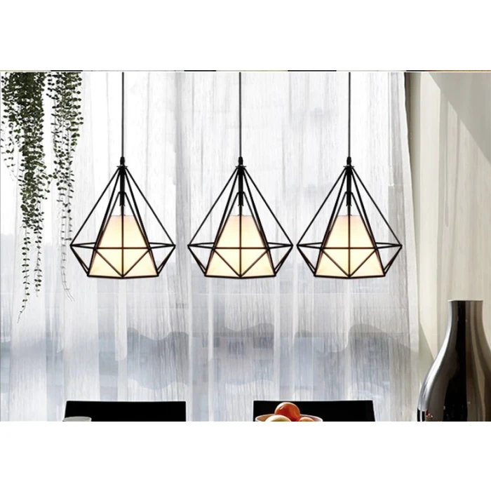 Lampa loftowa Diament na listwie do jadalni 3xE27 499 - Decorativi